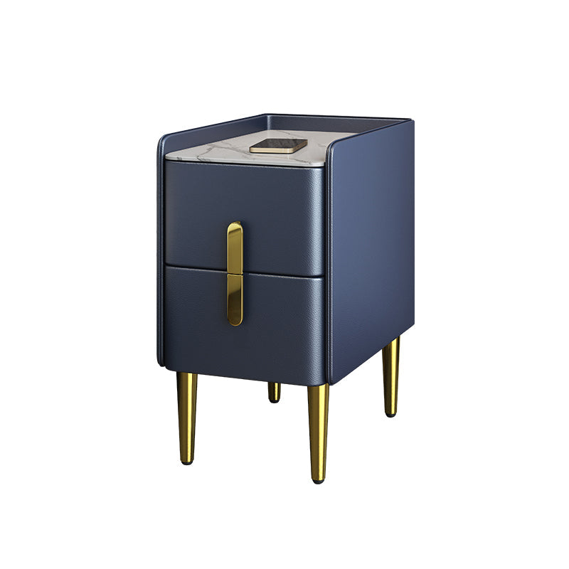 Comodino moderno di accento per il comodino in pietra con 2 cassetti