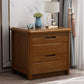 Solid Wood Accent Table Nightstand Modern Nightstand with Drawers 16"L x 16"W x 19"H Nut-Brown 1 Piece Clearhalo 'Bedroom Furniture' 'furn' 'furn_night_stand' 'Furniture' 'night_stand' 'Nightstands' 7517086