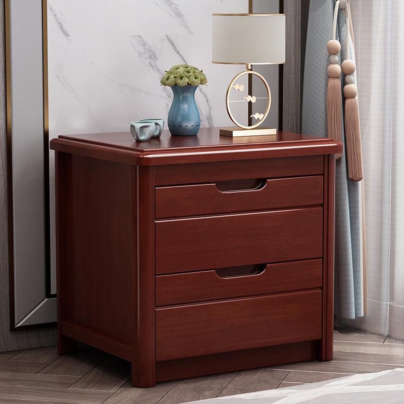 Solid Wood Accent Table Nightstand Modern Nightstand with Drawers Brown 1 Piece Clearhalo 'Bedroom Furniture' 'furn' 'furn_night_stand' 'Furniture' 'night_stand' 'Nightstands' 7517092