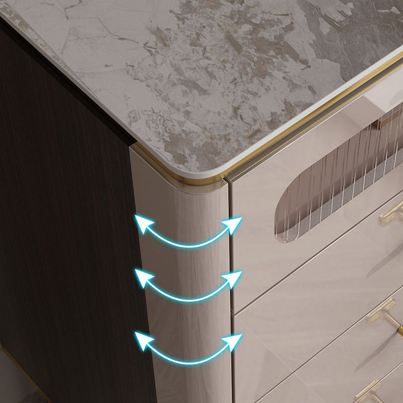 Classic glam comò in pietra per il petto di stoccaggio con cassetti