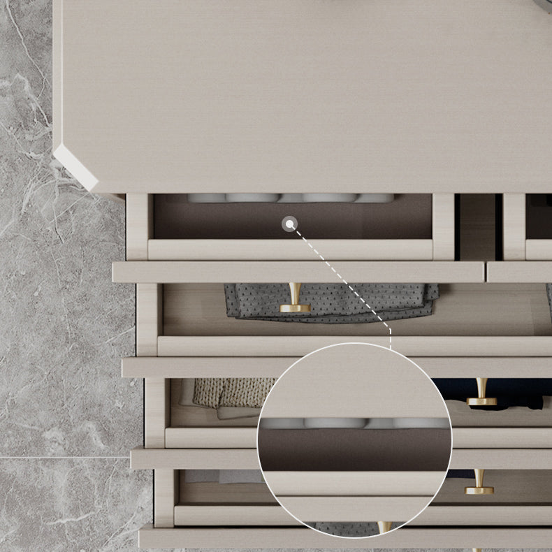 Classico cassettiere del torace in legno glam con cassetti