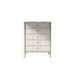 Modern de almacenamiento Gold Gold Storage Chox Chox con cajones
