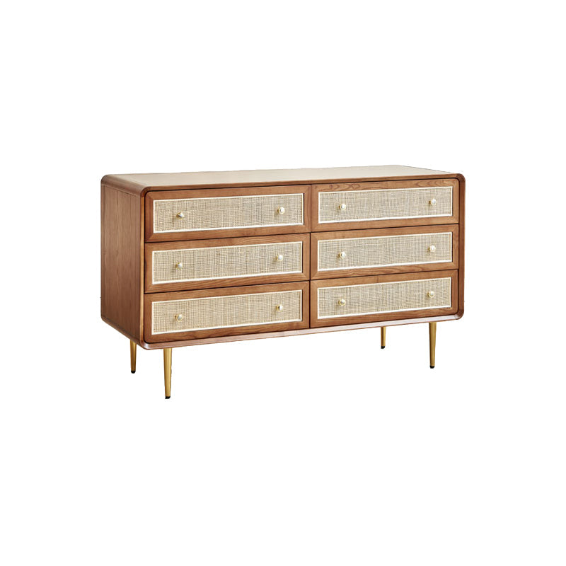 Comer de almacenamiento Glam Storage Cofre de madera sólida Cofre de almacenamiento con cajones