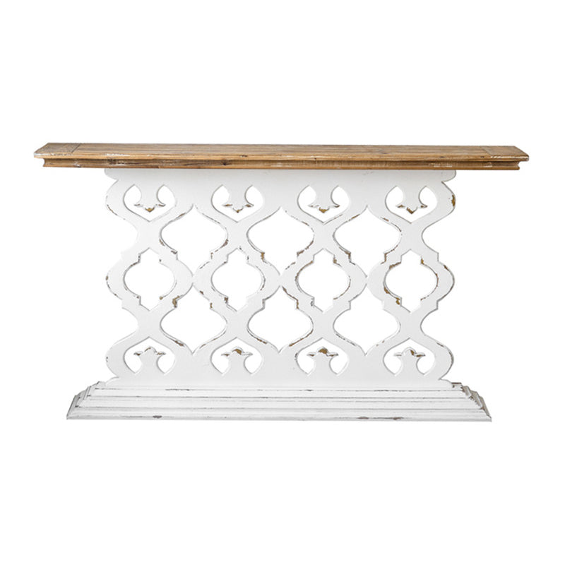Rectangle Shape French Country Console Table White Wood Sofa Table https: res.litfad.com site img item 2023 02 22 7517221 1200x1200.jpg Clearhalo 'Console Tables' 'console_tables' 'Entry & Mudroom Furniture' 'furn' 'furn_console_tables' 'Furniture' 7517221