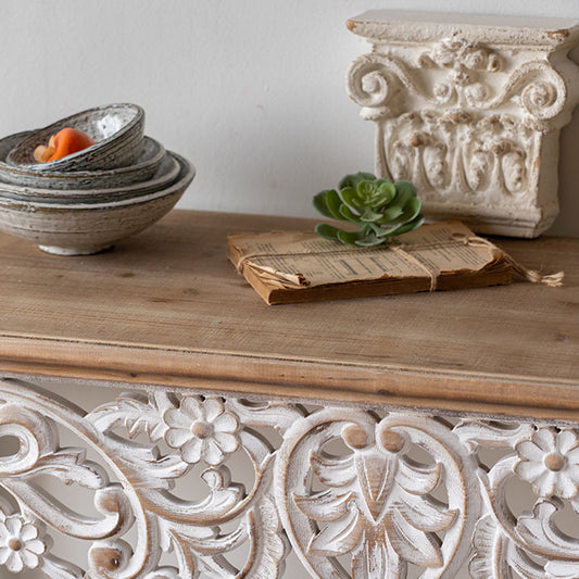 Rectangle Shape French Country Console Table White Wood Sofa Table Clearhalo 'Console Tables' 'console_tables' 'Entry & Mudroom Furniture' 'furn' 'furn_console_tables' 'Furniture' 7517224