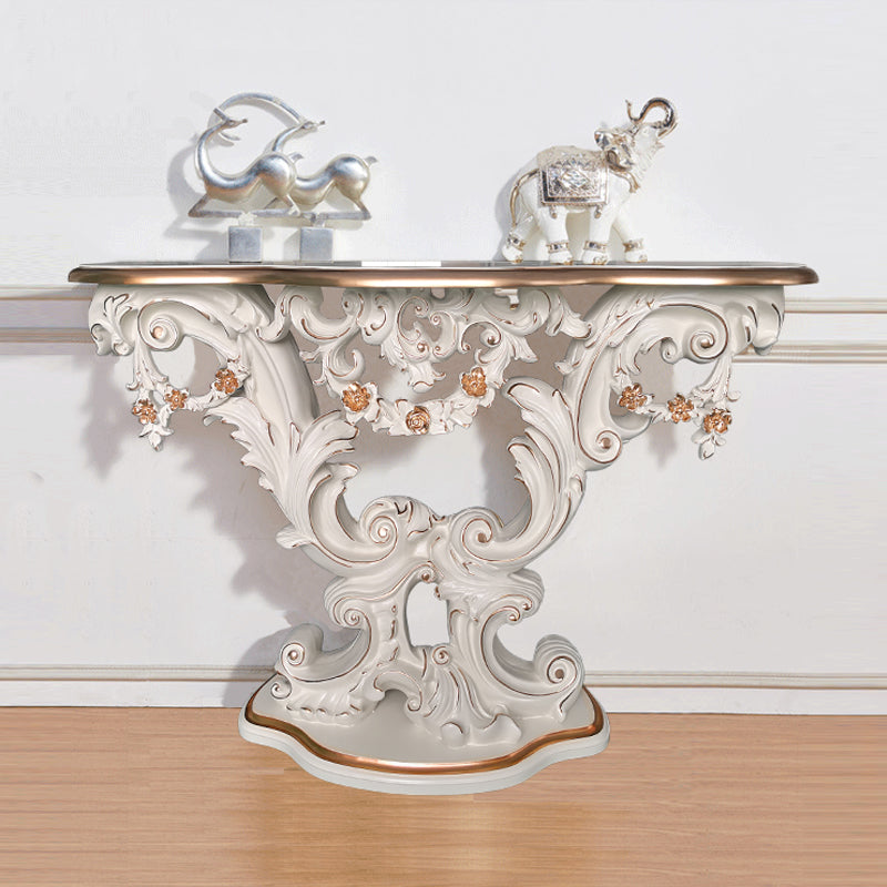 Tavolo da console a forma di forma libera in bianco/nero/oro console di divano console