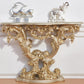 Tavolo da console a forma di forma libera in bianco/nero/oro console di divano console