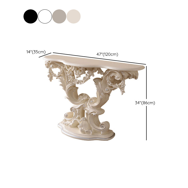 Tavolo da console a forma di forma libera in bianco/nero/oro console di divano console