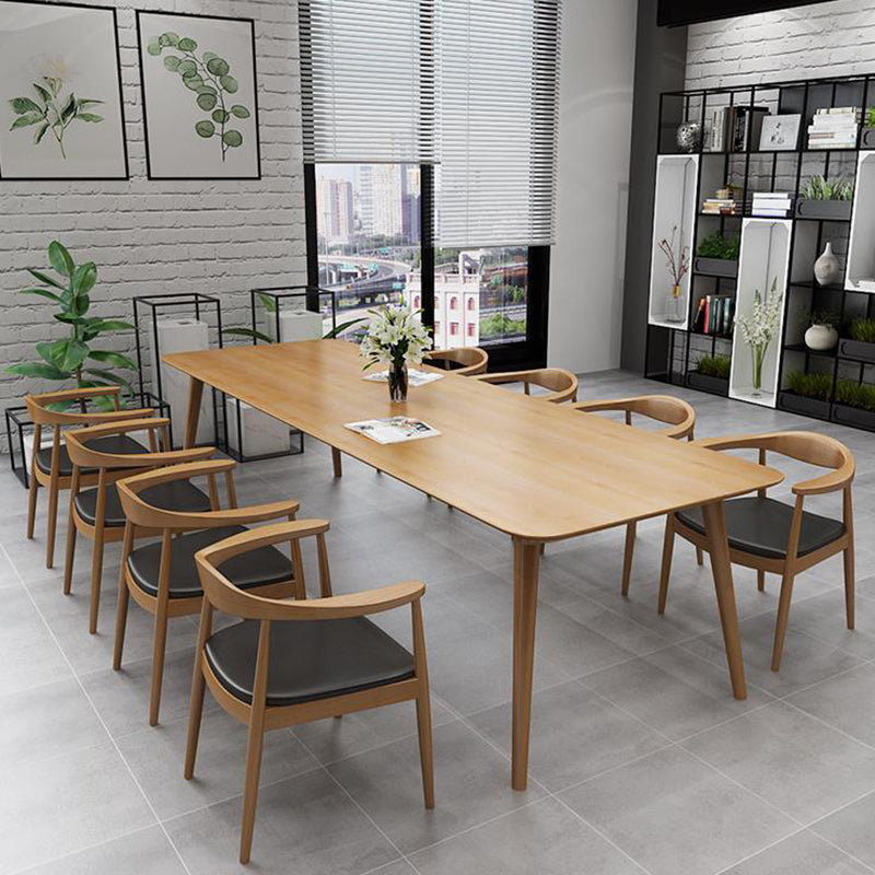 Bureau de bureau en bois moderne Desk de forme de forme rectangulaire avec 4 jambes