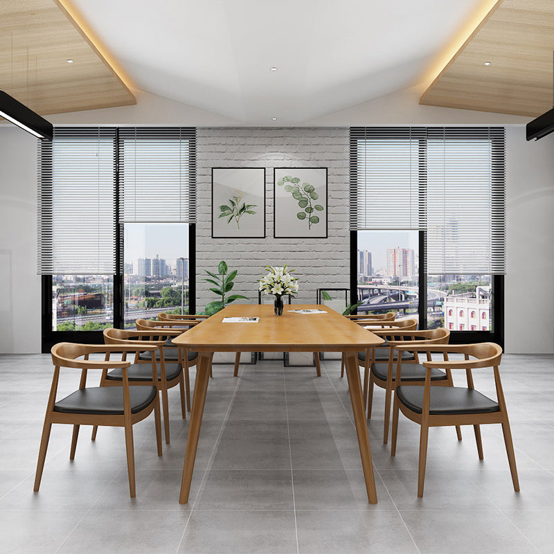 Bureau de bureau en bois moderne Desk de forme de forme rectangulaire avec 4 jambes