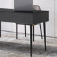 Rectangular Shaped Modern Office Table Stone Writing Desk in Black/White