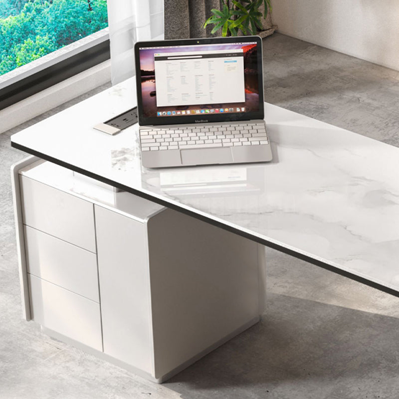RECTANGE STONE TOP BURIS BURIS BUREAU MODERNE MODIFICATION DU TIROCHES POUR OFFICIE