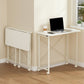 Home pliant contemporain bureau d'écriture 29,5 "H bureau de bureau rectangulaire avec roues