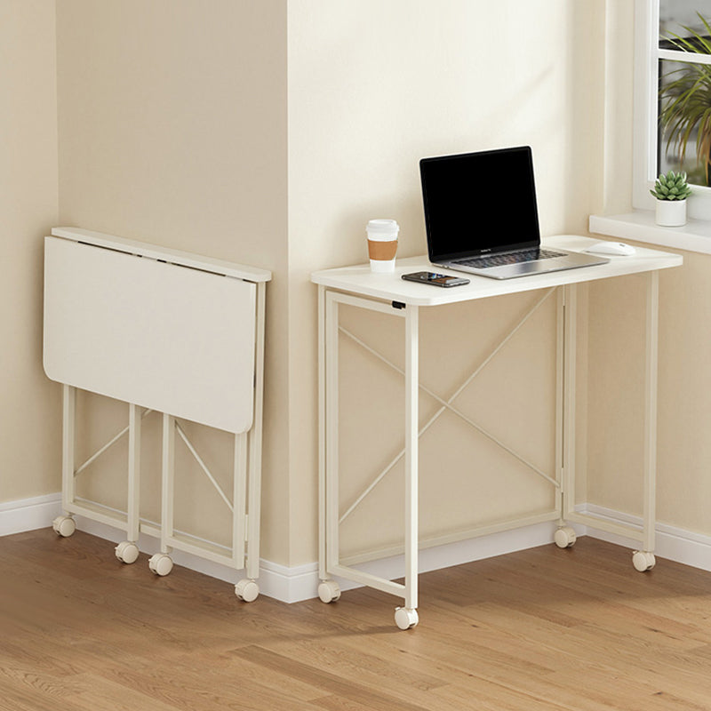 Home pliant contemporain bureau d'écriture 29,5 "H bureau de bureau rectangulaire avec roues