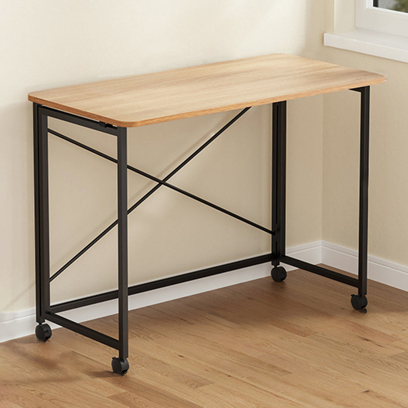 Home pliant contemporain bureau d'écriture 29,5 "H bureau de bureau rectangulaire avec roues