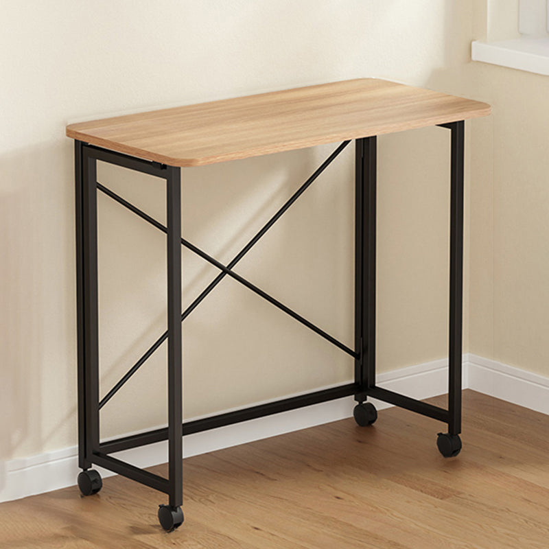 Home pliant contemporain bureau d'écriture 29,5 "H bureau de bureau rectangulaire avec roues