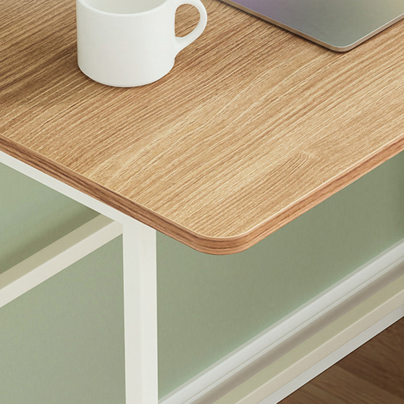 Home pliant contemporain bureau d'écriture 29,5 "H bureau de bureau rectangulaire avec roues