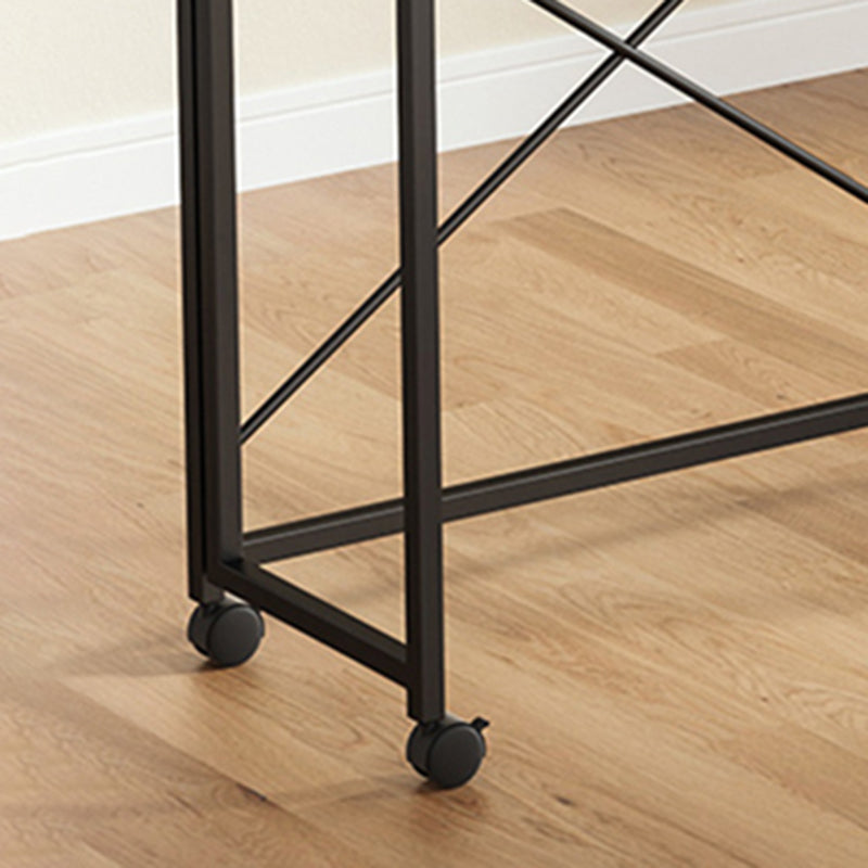 Home pliant contemporain bureau d'écriture 29,5 "H bureau de bureau rectangulaire avec roues