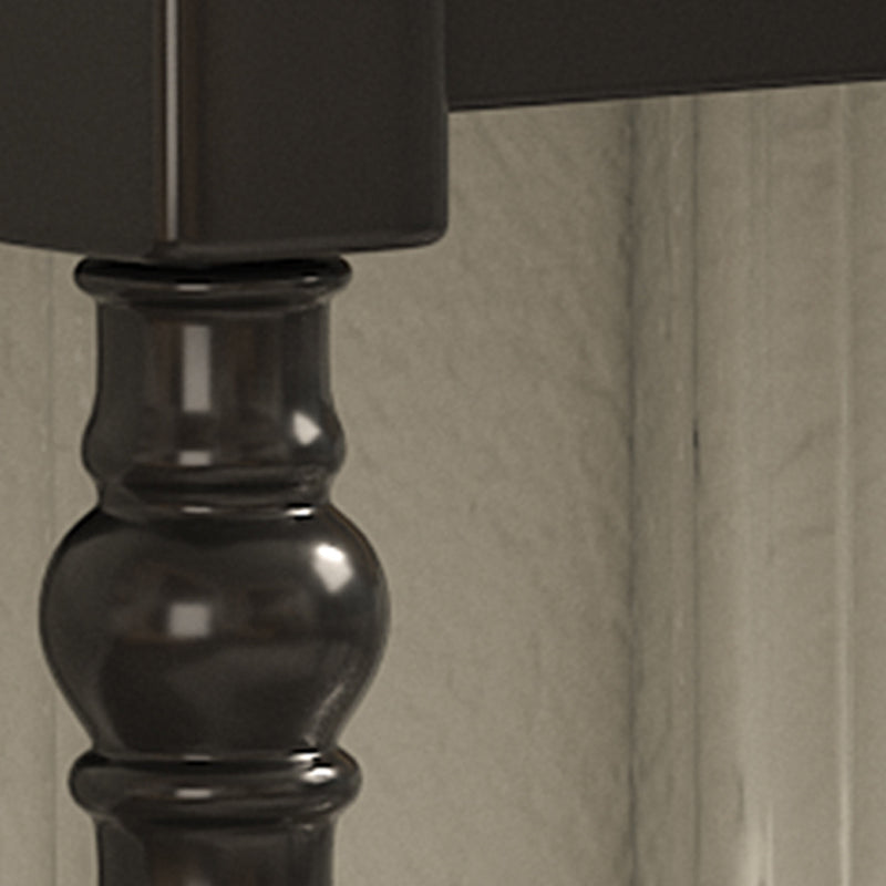 Bureau d'écriture en bois massif Glam Style Rectangular avec 2 tiroirs