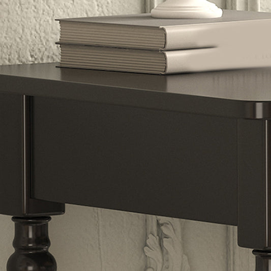 Bureau d'écriture en bois massif Glam Style Rectangular avec 2 tiroirs