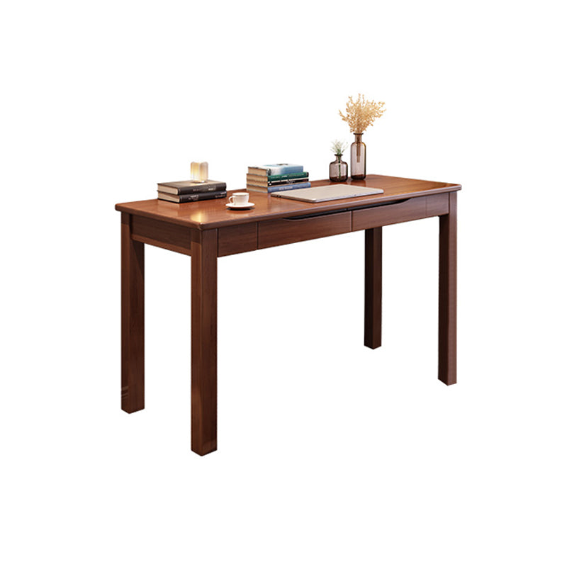 Bureau de bureau de base de base Parsons moderne Bureau d'écriture en bois massif avec tiroirs