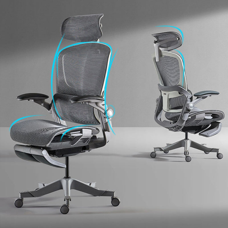 Sedia da scrivania armi regolabile sedia da ufficio in rete con ruote per casa