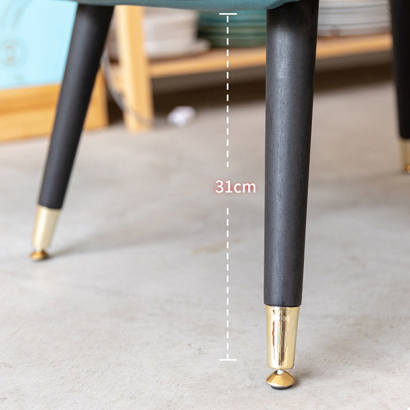 Silla de oficina sin brazo silla de escritorio de madera con 4 patas para la casa de dormitorio