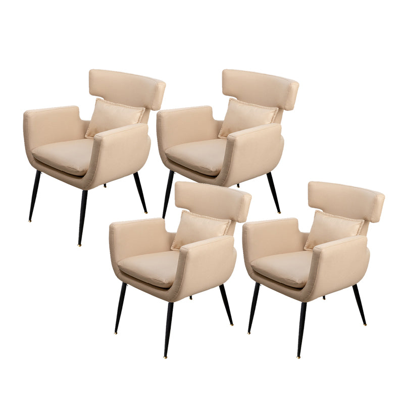 Silla de oficina sin brazo silla de escritorio de madera con 4 patas para la casa de dormitorio