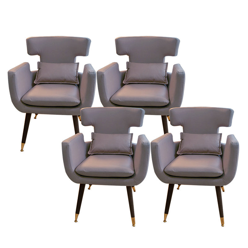 Silla de oficina sin brazo silla de escritorio de madera con 4 patas para la casa de dormitorio