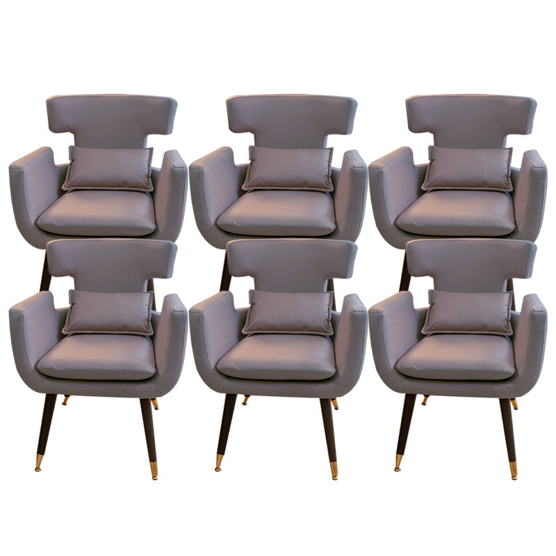 Silla de oficina sin brazo silla de escritorio de madera con 4 patas para la casa de dormitorio