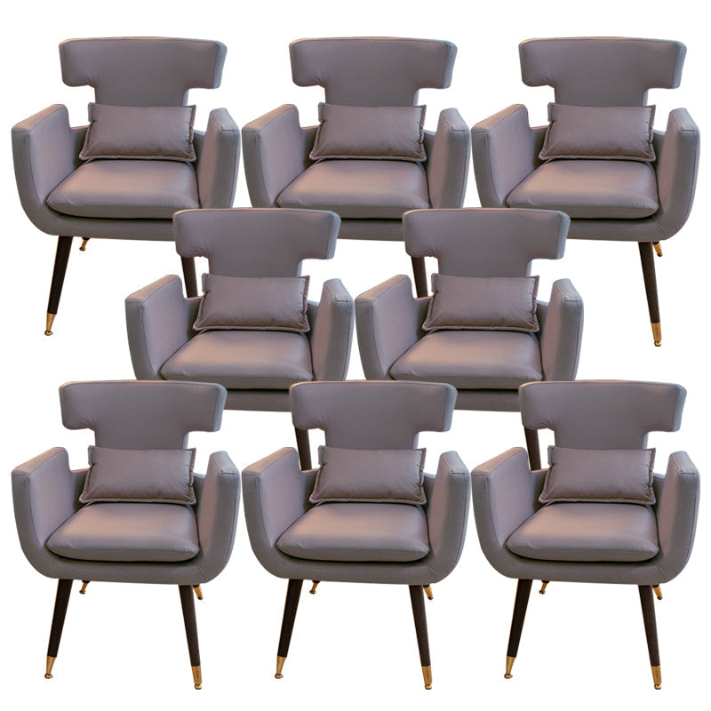 Silla de oficina sin brazo silla de escritorio de madera con 4 patas para la casa de dormitorio