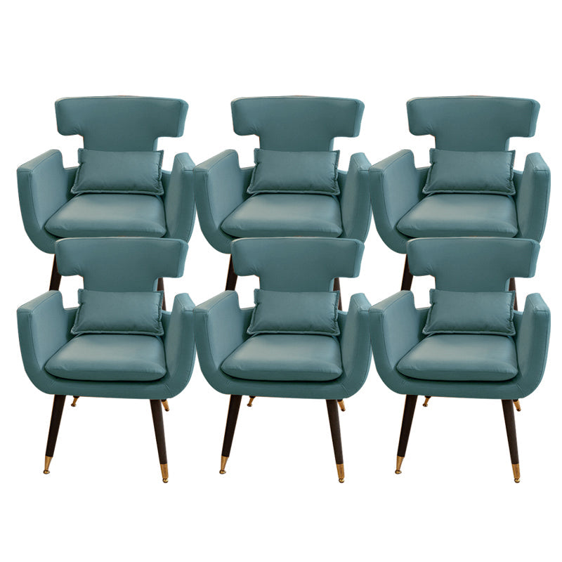 Silla de oficina sin brazo silla de escritorio de madera con 4 patas para la casa de dormitorio