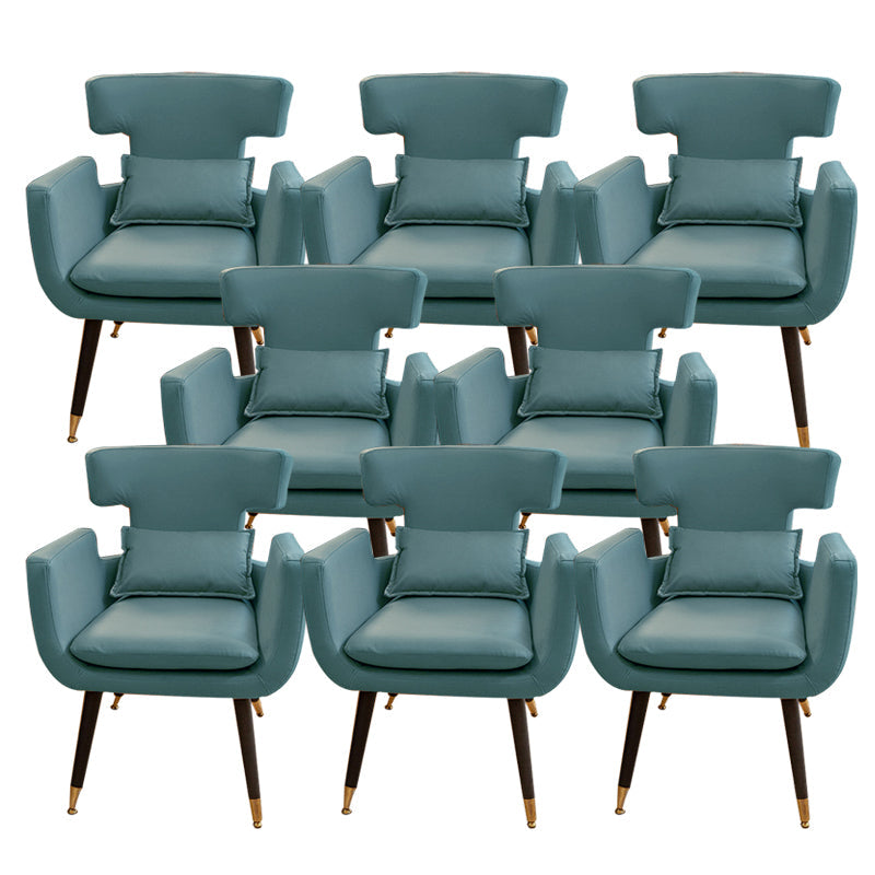 Silla de oficina sin brazo silla de escritorio de madera con 4 patas para la casa de dormitorio