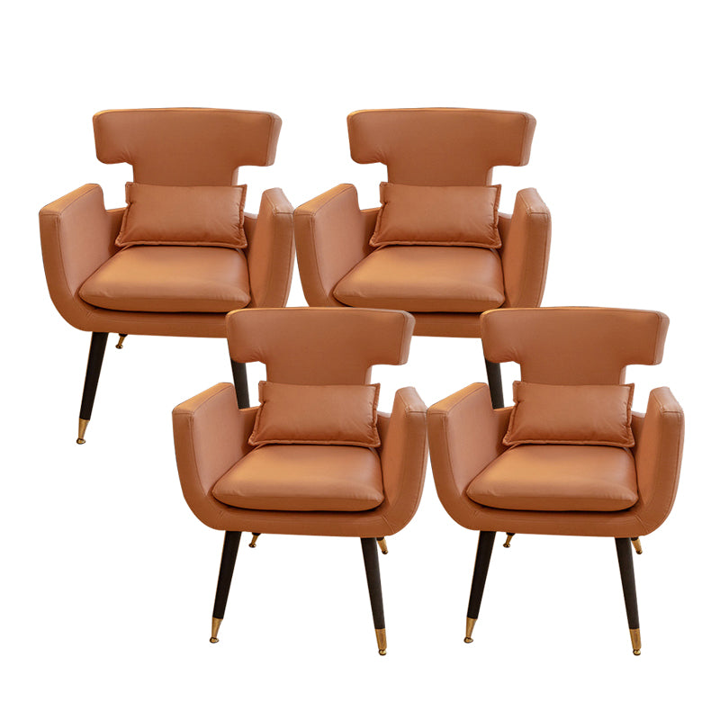 Silla de oficina sin brazo silla de escritorio de madera con 4 patas para la casa de dormitorio