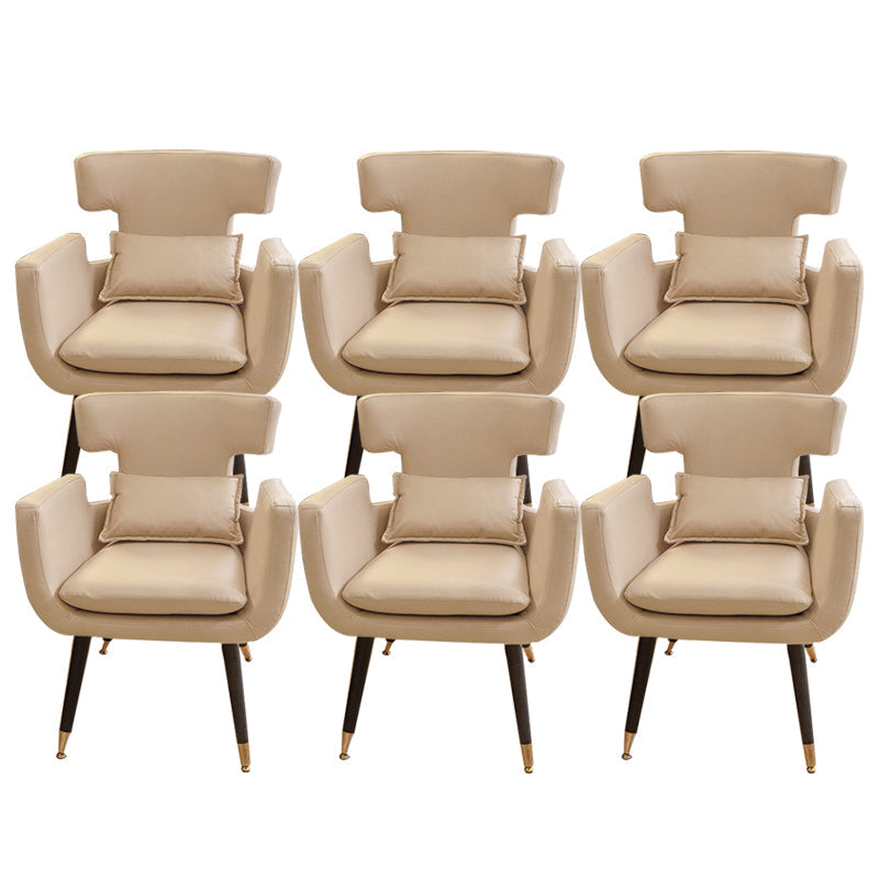 Silla de oficina sin brazo silla de escritorio de madera con 4 patas para la casa de dormitorio