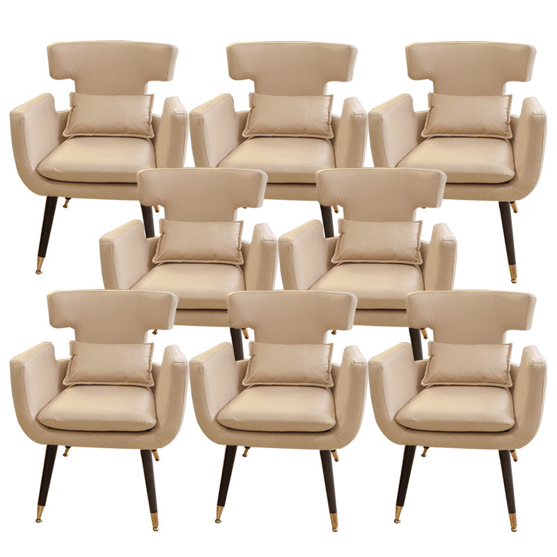 Silla de oficina sin brazo silla de escritorio de madera con 4 patas para la casa de dormitorio