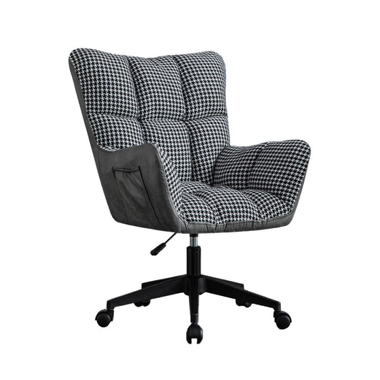 Modern Armless Office Chair Tilt Mechanism Adjustable Seat Height Desk Chair Dark Gray 1 Piece