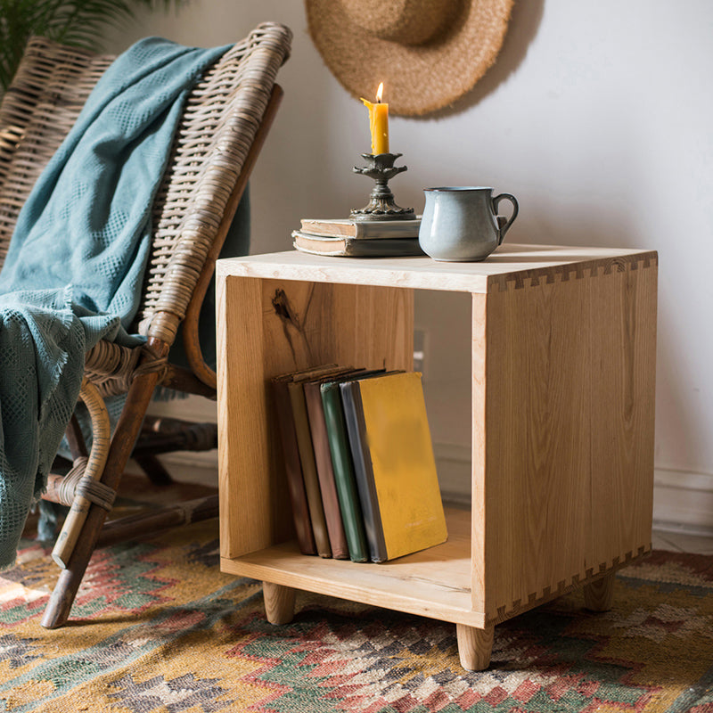 Estantería trasera abierta de estilo moderno, estantería de madera maciza para oficina
