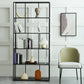 Modern Style Open Back Bookshelf Standard Metal Bookcase with Shelves Clearhalo 'Bookcases' 'furn' 'furn_bookcases' 'Furniture' 'Office Furniture' 7518176
