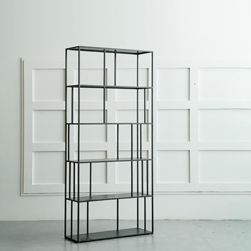 Modern Style Open Back Bookshelf Standard Metal Bookcase with Shelves Clearhalo 'Bookcases' 'furn' 'furn_bookcases' 'Furniture' 'Office Furniture' 7518178