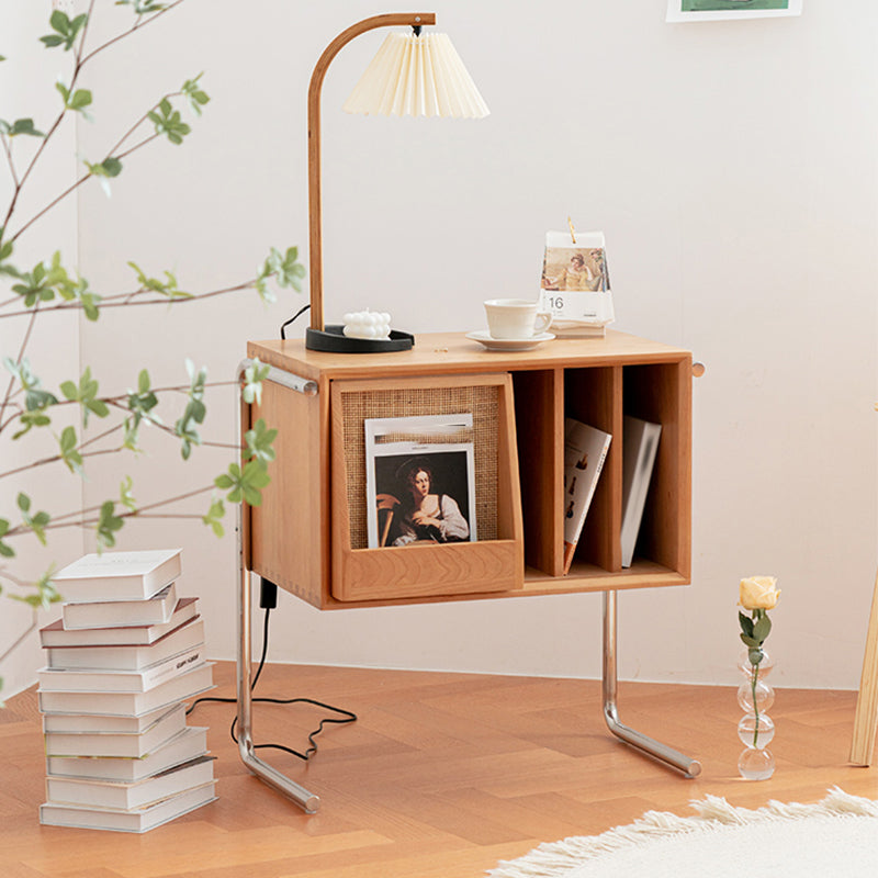 Modern Style Solid Wood Bookshelf Closed Back Bookcase with Doors Clearhalo 'Bookcases' 'furn' 'furn_bookcases' 'Furniture' 'Office Furniture' 7518189