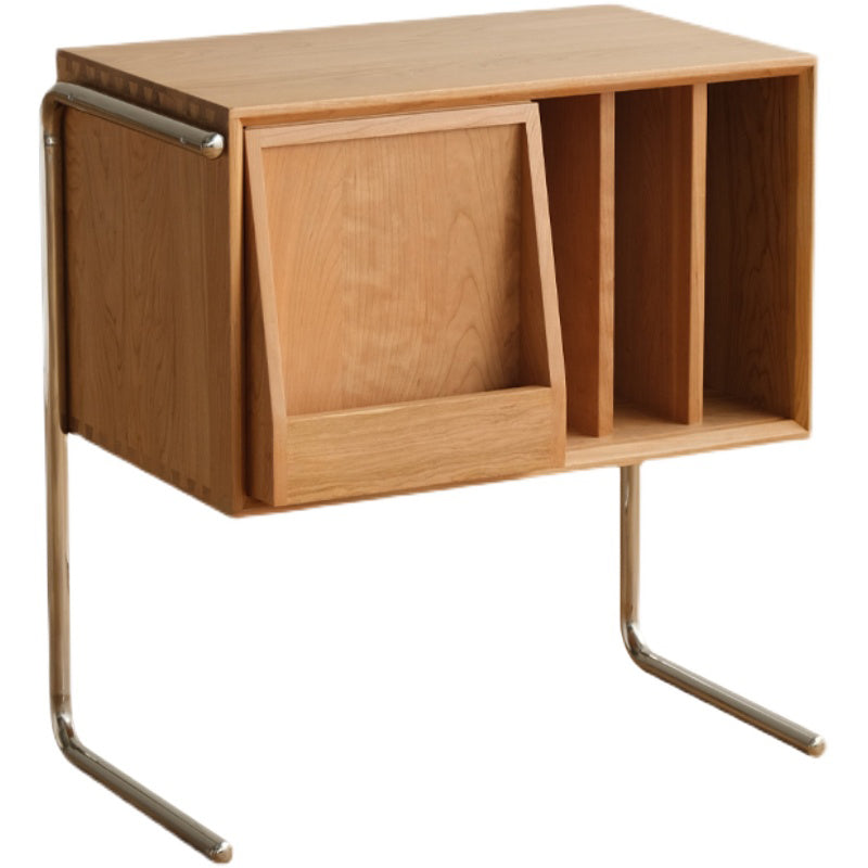 Modern Style Solid Wood Bookshelf Closed Back Bookcase with Doors Clearhalo 'Bookcases' 'furn' 'furn_bookcases' 'Furniture' 'Office Furniture' 7518196