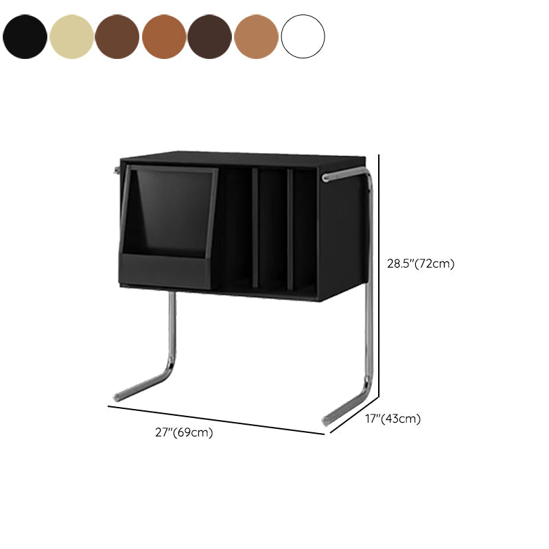 Modern Style Solid Wood Bookshelf Closed Back Bookcase with Doors Clearhalo 'Bookcases' 'furn' 'furn_bookcases' 'Furniture' 'Office Furniture' 7518204