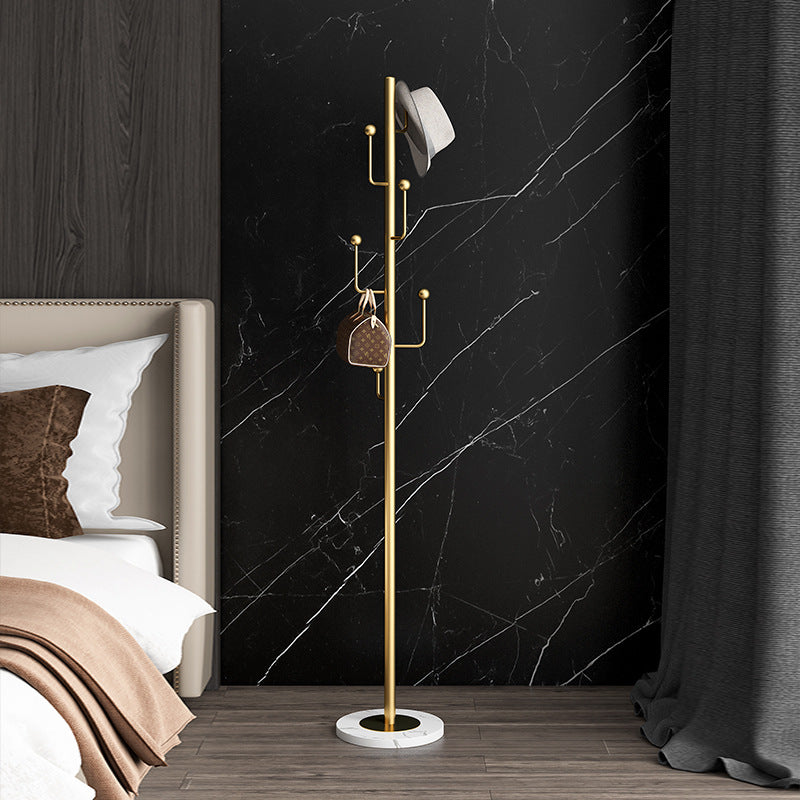 Freistehende Eingangshalle Hall Tree Marmor Basis Kleiderbügel mit 6 Haken