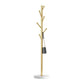 Marble Base Hall Tree Light Luxury Hanger Coat Metal Coat Rack with 6 Hooks White-Gold Branches Clearhalo 'Entry & Mudroom Furniture' 'furn' 'furn_hall_tree_coat_racks' 'Furniture' 'Hall Trees & Coat Racks' 'hall_tree_coat_racks' 7518289