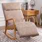 Wood Base Rocking Chair Leisure Upholstered Lazy Sofa Chair for Living Room Clearhalo 'Chairs & Seating' 'furn' 'furn_rocking_chairs' 'Furniture' 'Living Room Furniture' 'Rocking Chairs' 'rocking_chairs' 7518353