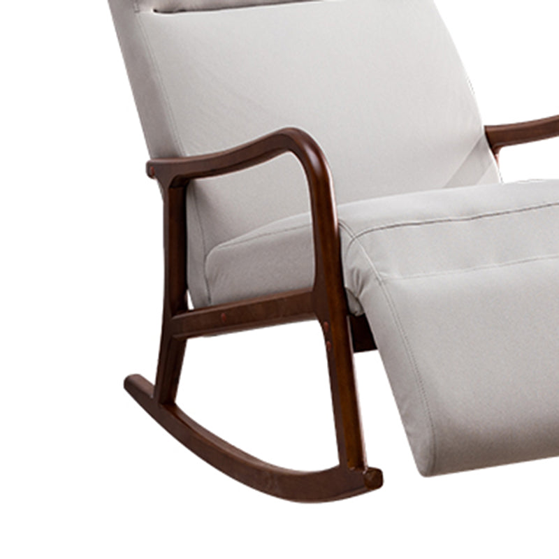 Wood Base Rocking Chair Leisure Upholstered Lazy Sofa Chair for Living Room Clearhalo 'Chairs & Seating' 'furn' 'furn_rocking_chairs' 'Furniture' 'Living Room Furniture' 'Rocking Chairs' 'rocking_chairs' 7518362
