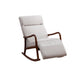 Wood Base Rocking Chair Leisure Upholstered Lazy Sofa Chair for Living Room Gray Walnut Clearhalo 'Chairs & Seating' 'furn' 'furn_rocking_chairs' 'Furniture' 'Living Room Furniture' 'Rocking Chairs' 'rocking_chairs' 7518365