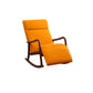 Wood Base Rocking Chair Leisure Upholstered Lazy Sofa Chair for Living Room Orange Walnut Clearhalo 'Chairs & Seating' 'furn' 'furn_rocking_chairs' 'Furniture' 'Living Room Furniture' 'Rocking Chairs' 'rocking_chairs' 7518366