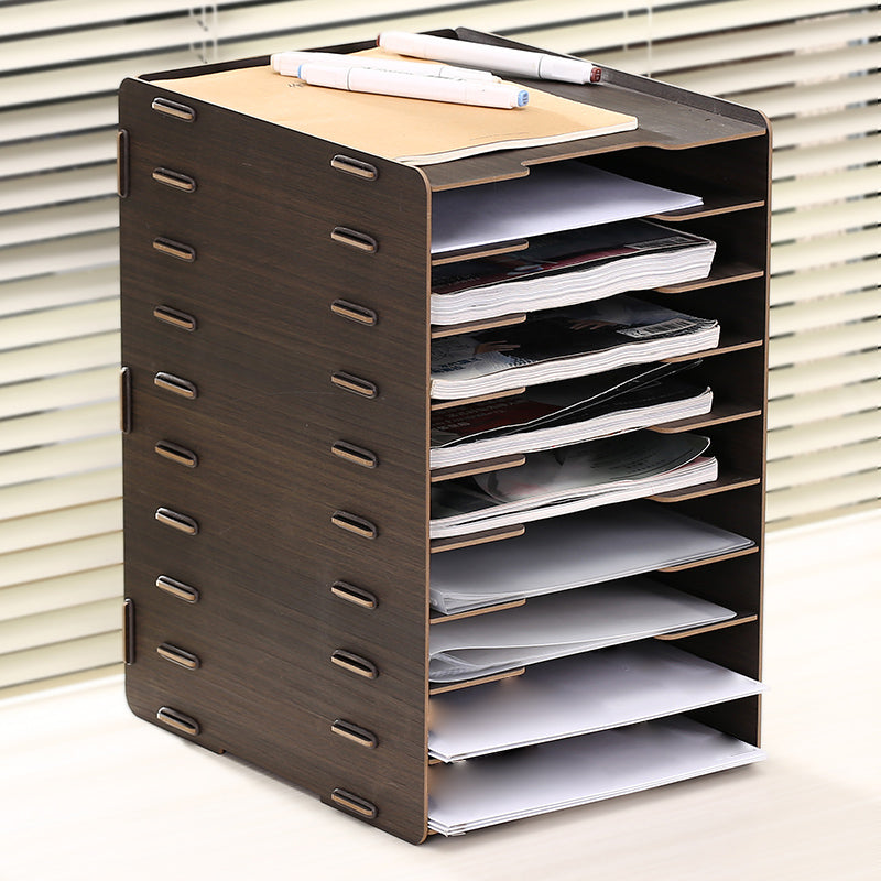 Modern Vertical Filing Cabinet Wooden Frame File Cabinet for Office 11"L x 13"W x 16"H Black Clearhalo 'Filing Cabinets' 'filling_cabinets' 'furn' 'furn_filling_cabinets' 'Furniture' 'Office Furniture' 7518410